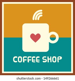 Coffee shop vector banner template