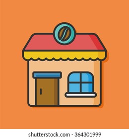 coffee shop vector icon