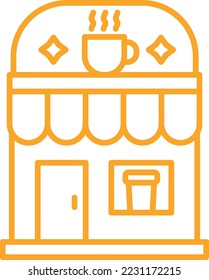 Icono del vector Coffee Shop. Se puede usar para imprimir, móviles y aplicaciones web.