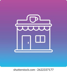 Icono de Vector de la cafetería. Se puede utilizar para aplicaciones de impresión, móviles y de Web.