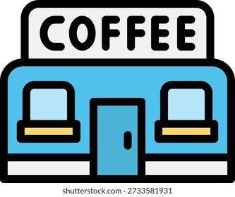 Coffee shop Vector Icon Design Illustration