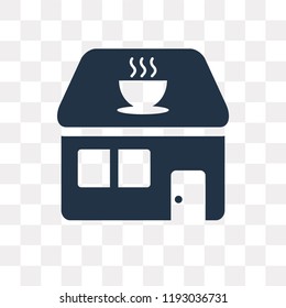 Coffee shop vector icon isolated on transparent background, Coffee shop transparency concept can be used web and mobile