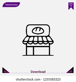 Coffee shop vector icon. Modern, simple, isolated, flat best quality icon for web site designs or mobile apps. Vector illustration.