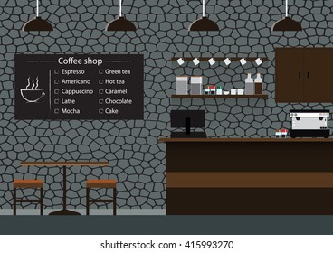 Coffee shop vector illustration
