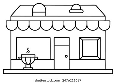 coffee shop  Vector Illustration for Graphic Design Projects