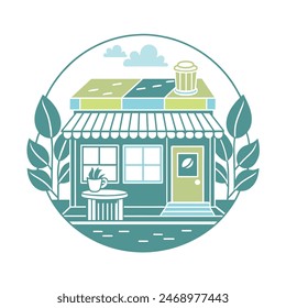 Coffee Shop-Vektorillustration, dies ist eine bearbeitbare Datei