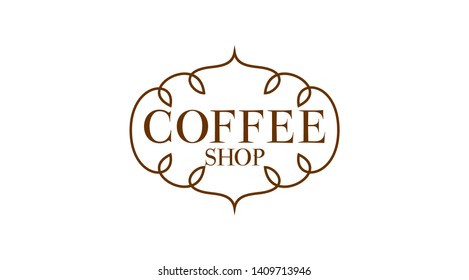 Coffee shop vector logo, Coffee shop company