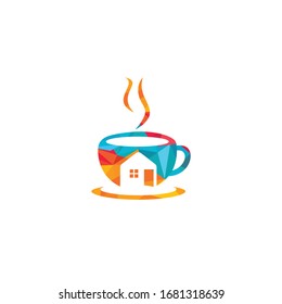 Coffee shop vector logo design.