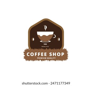 Coffee Shop Vector logo design. you can use this for any coffee shop business. very creative design for a coffee shop.