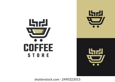 coffee shop vector logo design