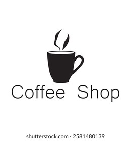 Coffee Shop Vector Logo Design Icon Graphic