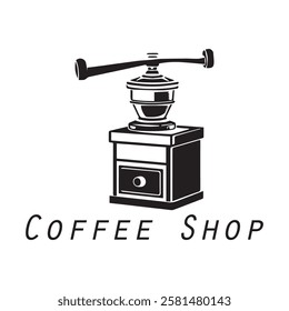 Coffee Shop Vector Logo Design Icon Graphic