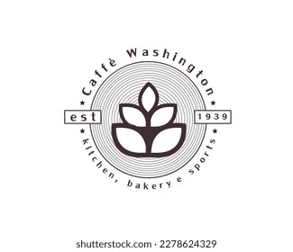 Coffee shop vector logo for a food and cafe business.