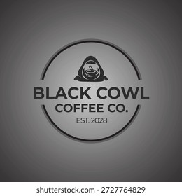 Plantilla del logotipo del Vector de la cafetería. Logotipo de Profesional para la marca de cafetería, gráfico de Vector de ilustración de logotipo hipster vintage, Plantilla de diseño de logotipo de café tostado con brillo decorativo para negocios.