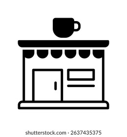 Coffee Shop Vector for Mobile Working Style. Freelancer workspace illustration, remote job location concept, digital nomad life.
