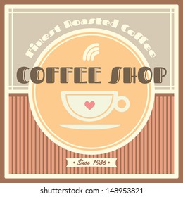 Coffee shop vector template design