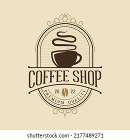 Coffee Shop Vintage Badge Logo