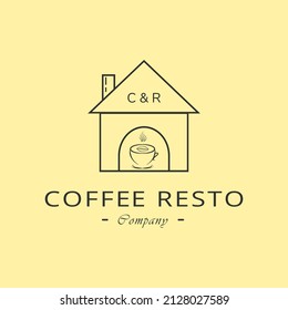 Coffee shop vintage design logo. Logo ideas for a typical rural coffee restaurant