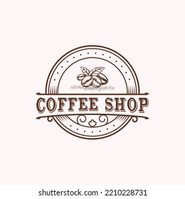 coffee shop and vintage logo desing