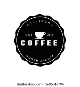 coffee shop. Vintage retro round badge logo Ideas. Inspiration logo design. Template Vector Illustration. Isolated On White Background