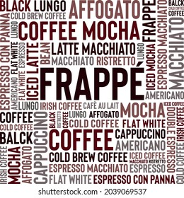 Coffee Shop Wallpaper in Seamless and Typography Style, Vector Illustration for Shop Promotion can Print Poster, Banner or Anywhere You Want in Any Size.