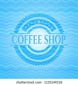 Coffee Shop warer style emblem.