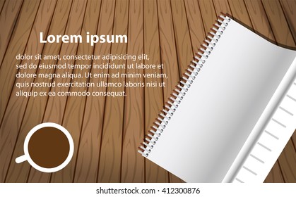 coffee shop, wooden floor - background vector