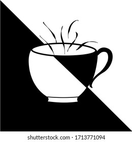 Coffee shop,Cafe Logo Design vector, emblem design black and white concept.