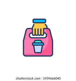 Coffee Shopping icon in vector. Logotype