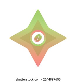 coffee shuriken logo element design template icon