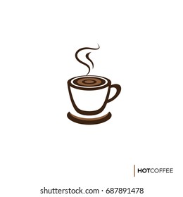 Coffee sign, cup of coffee