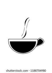Coffee sign or loge isolated vector
A stylized cup of coffee for a sign or as a logo for your business.
It is a coffeecup in black and white and above the cup there is fog of the hot coffee.
