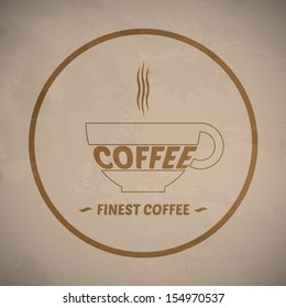 Coffee Sign on Grunge Background