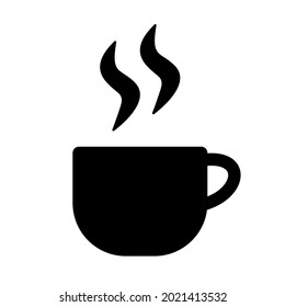 Coffee sign or symbol simple flat design in black