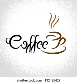 Coffee sign  with the title. ideal for cafe menu