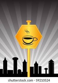 coffee sign for traffic