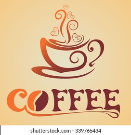 Coffee sign whit out text style