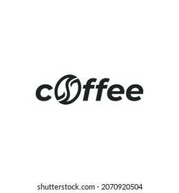 Coffee signboard, word coffe logo, Coffee vector logo, typography, sign in black and white