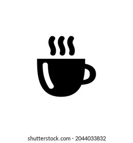 Coffee Silhouette Icon On White Background