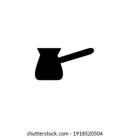 Coffee silhouette isolated on white background. Vector illustration of a coffee drink. Silhouette vector illustration. Coffee clip art.