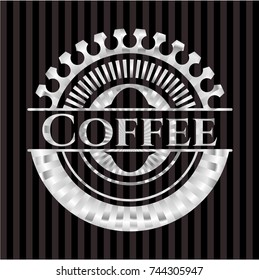 Coffee silver emblem or badge