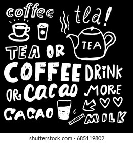 Coffee and similar staff vector set