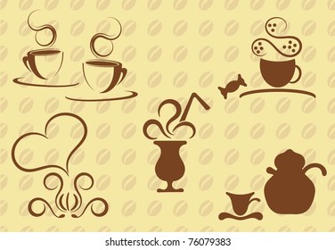 coffee simple icon set