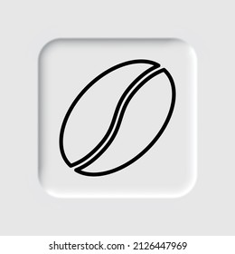 Coffee simple icon vector. Flat desing. Neumorphism design.ai