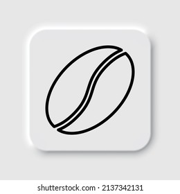 Coffee simple icon vector. Flat desing. Neumorphism design.ai