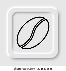 Coffee simple icon vector. Flat design. Neumorphism design.ai