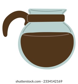 Coffee single 4 cute on a white background, vector illustration.