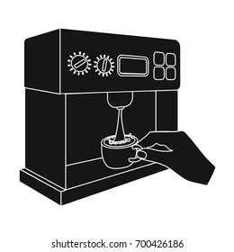 Coffee, single icon in black style.Coffee vector symbol stock illustration web.