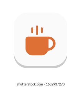 Coffee single icon color flat design