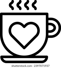 Coffee single vector line icon
